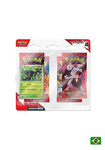 Blister Quádruplo Escarlate e Violeta  10 - Rivais Predestinados - Eevee ou Zarude