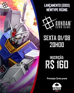 Ingresso - Selado de lançamento Gundam Card Game GD01 - New Type Rising (SEXTA 01/08 - 20h)