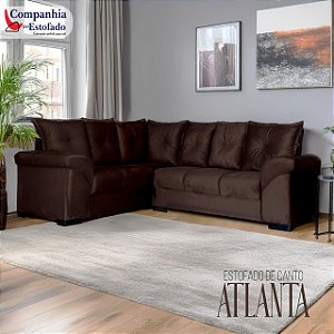 SOFA  ATLANTA  DE CANTO FIBRA CHOCOLATE