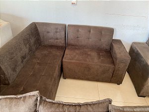 SOFA ARI CANTO SEM ALMOFADAS MARROM