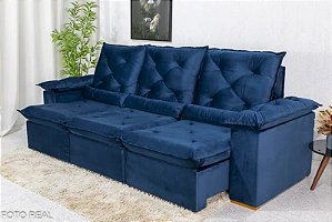 SOFA RET/RECL HAMBURGO 2,90 MT COR azul