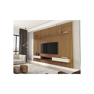 Painel Ripado Para TV até 85 Polegadas Versátil 2.2×2.2 Com Nicho Nature/Off White – Giga Móveis Nature/Off White