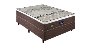 COLCHÃO QUEEN STONE PLUS GAZIN MISTO ALT280 COMP1980 LARG1580  -MARROM /BRANCO