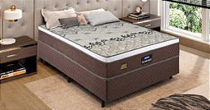 COLCHÃO CASAL STONE PLUS GAZIN MISTO ALT280 COMP1880 LARG1380  -MARROM /BRANCO