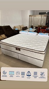 COLCHÃO SUPER KING LONDRES GAZIN  MOLAS ENSACADAS TAMPO MALHA  32X193X203 BEGE