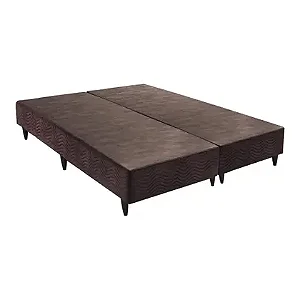 BASE QUEEN 1,58X1,98X30CM - MARROM NOBUCK