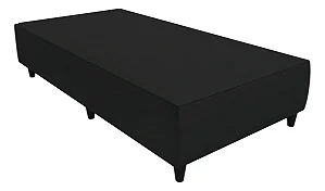 BASE SOLTEIRO 0,88X1,88X30CM - PRETO NOBUCK