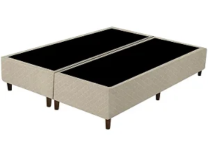 BASE BOX SUPER KING BEGE  TECIDO  42X193X203