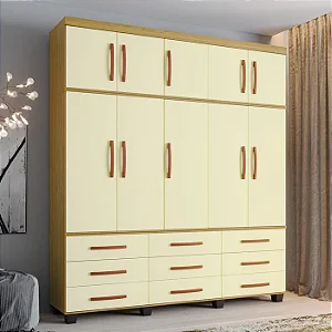 GUARDA ROUPA BRILHANTE TRIPLEX  FREIJO / OFF 2.18 X 2.35 X 0.45