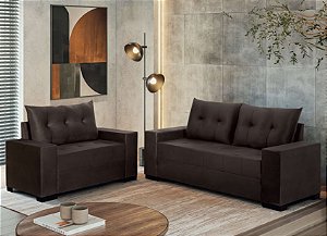 SOFÁ SONIC JOGO 2 E 3 LUGAR MARROM