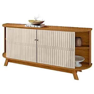 APARADOR BUFFE MONACO MADETEC 1.83 NATURALE / OFF WHITE