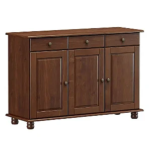 BALCÃO MADEIRA 3 PORTAS RUBI COR CAFE 1.30 x .086 x 0.43