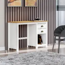 ESCRIVANINHA 2 GAVETAS TOPAZIO COR BRANCO/FREIJO