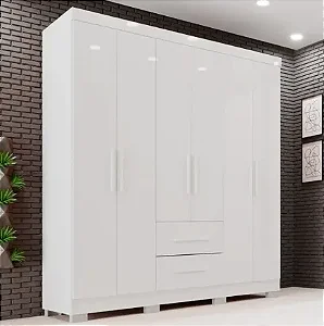 GUARDA ROUPA ESTRELA PREMIUM 6 PTS C/08 PES - S/ESP - BRANCO