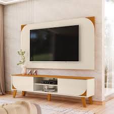 PAINEL E RACK COMBO DUNA CINAMOMO/OFF WHITE