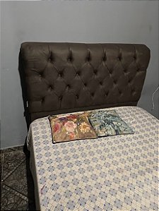 CABECEIRA SOLTEIRO 0,88 - MARROM / NOBUCK