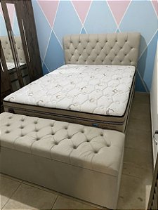 CABECEIRA QUEEN 1,58X - BEGE / NOBUCK