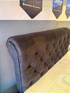 CABECEIRA CASAL 1,38X - MARROM / NOBUCK