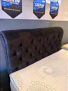 CABECEIRA CASAL 1,38X - PRETO / NOBUCK
