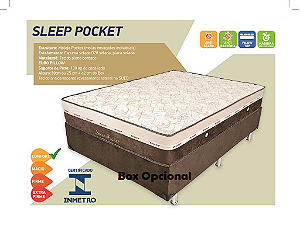 COLCHÃO 1,08 X 1,98 X 0,25 - SLEEP POCKET / PRETO