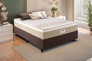 COLCHÃO CASAL GAZIN MOLA LOS ANGELES PLUS MOLEJO : MOLAS ENSACADAS 0,23 X 1,88 X 1,38 - AREIA / BRANCO