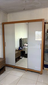 GUARDA ROUPA CLARA GLASS FAM 1 - ROD CIN-OFF
