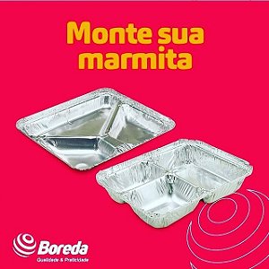 BANDEJA RETANGULAR ALUMINIO (D4 BOREDA) 3 DIVISÕES FUNDA