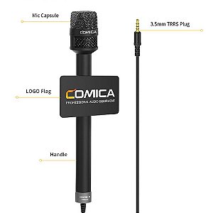 Microfone Condensador Comica HRM-S para Smartphone
