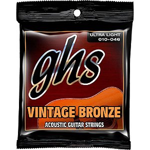 Encordoamento GHS VN-UL Vintage Bronze 010 /046 para Violão