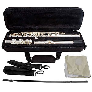 Flauta Transversal Harmonics Hfl-5237s Prateada Em Dó