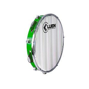 Pandeiro Luen Percussion 10 ABS Verde Pele Holográfica Lisa