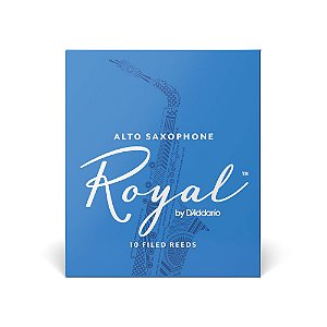 Kit com 10 Palhetas D'Addario Rico Royal N° 3 para Sax Alto