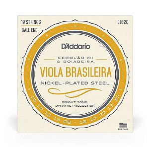 Encordoamento D'Addario EJ82C .010 para Viola Brasileira