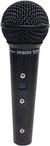 Microfone Profissional Leson SM58 P4 Preto Fosco com Fio