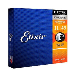 Encordoamento Elixir 12102 .011/.049 Média para Guitarra