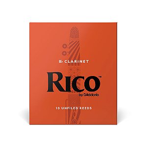 Kit com 10 Palhetas D'addario Rico 3 para Clarineta Bb