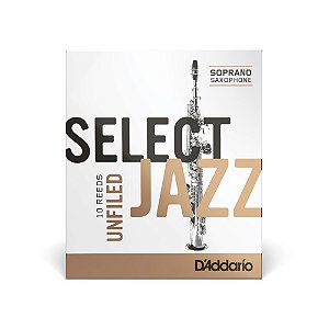 Kit com 10 Palhetas D'addario Select Jazz 3S p/ Sax Soprano