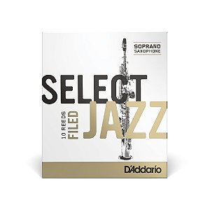Kit com 10 Palhetas D'addario Select Jazz 3S P/ Sax Soprano