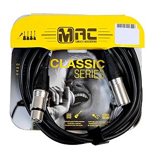 Cabo para Microfone Mac MC10XB Classic Séries XLR/XLR 3,05m