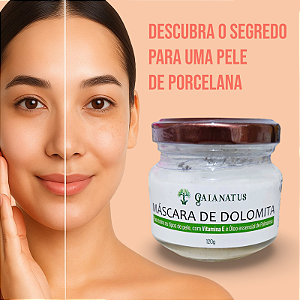 Máscara Skincare de Dolomita Clareadora, Hidratante Para Manchas na Pele Natural