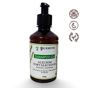 Shampoo de Alecrim Crescimento Fortalecedor Capilar Antiqueda Anticaspa Natural 250g
