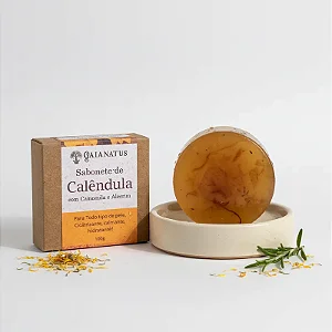 Kit Sabonetes Artesanais Lavanda Calêndula Capim-Limão Natural