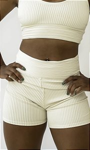 Shorts Curto Canelado Alto Relevo Poliamida Ultra Premium