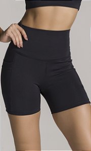 Shorts Bolsos Pala Alta Suplex Poliamida zero transparência
