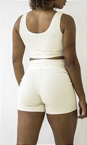 Shorts Meia coxa Canelada Gills Ultra Relevo Toque Macio