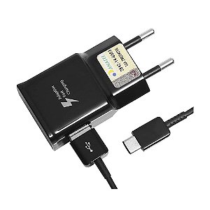 Carregador de Viagem Samsung Bivolt Preto USB Ultra Rápido