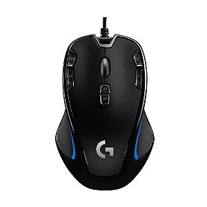 Mouse Gamer Logitech G300S 2500 dpi LED Preto com fio