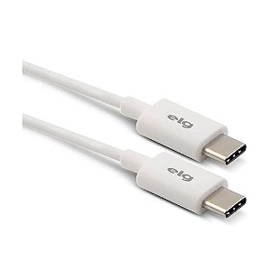 Cabo USB Tipo C para USB Tipo C 3.0 15W Para Recarga e Sincronização 2M Branco
