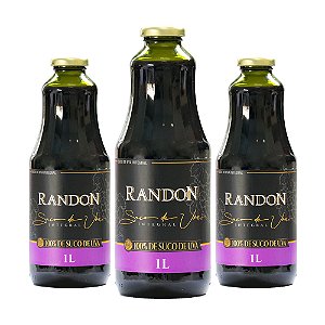 SUCO DE UVA INTEGRAL 06X1000ML - RANDON VIDRO