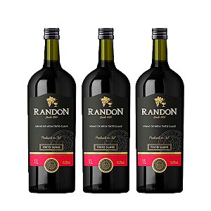 VINHO TINTO SUAVE 12X1000ML - RANDON VIDRO
